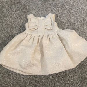 Carters Baby Girl Champagne Bow Dress